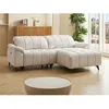 Image de Canapé dangle droit relax électrique en tissu texturé beige CELTIMO