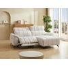 Image de Canapé d'angle droit relax électrique en tissu texturé beige CELTIMO