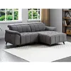 Image de Canapé dangle droit relax électrique en tissu texturé gris CELTIMO