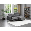 Image de Canapé d'angle droit relax électrique en tissu texturé gris CELTIMO