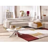 Image de Canapé d'angle droit relax avec assise coulissante électrique en tissu beige MONISO