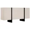 Image de Buffet avec 4 portes en MDF - Beige et Noir - LUVONIA