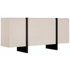Image de Buffet avec 4 portes en MDF - Beige et Noir - LUVONIA