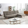 Image de Canapé modulable convertible en tissu taupe ESTEBAN
