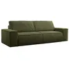 Image de Canapé 4 places convertible en velours côtelé kaki AMELIA