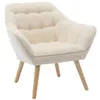 Image de Fauteuil en tissu beige CASERTA