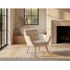 Image de Fauteuil en tissu beige CASERTA