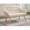 Image de Canapé 2 places en tissu beige CASERTA