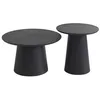 Image de Tables basses gigognes placage chêne - Noir - PIARI