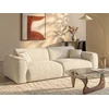 Image de Canapé 4 places convertible express en velours côtelé beige - Couchage 160 cm -Matelas 13 cm mémoire de forme POGNIA