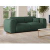 Image de Canapé 3 places convertible express en velours côtelé vert sapin - Couchage 140 cm - Matelas 13 cm mémoire de forme POGNIA