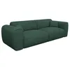 Image de Canapé 4 places convertible express en velours côtelé vert sapin - Couchage 160 cm - Matelas 13 cm mémoire de forme POGNIA