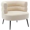 Image de Fauteuil en tissu beige CAMEDO