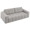Image de Canapé 3 places en tissu texturé gris clair SOPELANA
