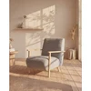 Image de Fauteuil en tissu gris et bois JULOMO