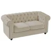 Image de Canapé 2 places en velours beige CHESTERFIELD
