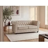 Image de Canapé 2 places en velours beige CHESTERFIELD