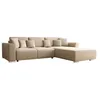 Image de Canapé dangle convertible et réversible en tissu beige MELTANA