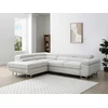 Image de Canapé d'angle gauche convertible en velours côtelé beige NURAZIO