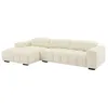 Image de Canapé dangle gauche en tissu texturé beige LOPONZA de Maison Céphy