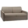 Image de Canapé 3 places convertible express en simili taupe avec assise mémoire de forme - Couchage 140 cm - Matelas 22 cm mémoire de forme