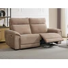 Image de Canapé 3 places relax électrique en tissu taupe DJARALO