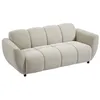Image de Canapé 3 places en tissu beige effet matelassé JULORI