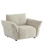 Image de Fauteuil en tissu chiné beige NAPIZO