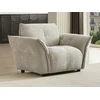 Image de Fauteuil en tissu chiné beige NAPIZO