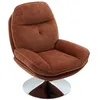 Image de Fauteuil pivotant en tissu texturé terracotta ILMACA