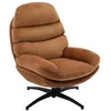 Image de Fauteuil pivotant en tissu terracotta LIZUTA