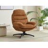 Image de Fauteuil pivotant en tissu terracotta LIZUTA