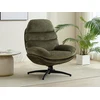 Image de Fauteuil pivotant en tissu vert LIZUTA