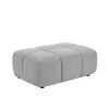 Image de Pouf en tissu texturé gris clair APOLIU