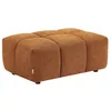 Image de Pouf en tissu texturé terracotta APOLIU