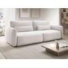 Image de Canapé 3 places convertible en tissu texturé beige VOPOZA