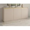 Image de Buffet avec 3 portes en MDF - Beige et doré - POSINIA