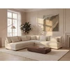 Image de Canapé d'angle réversible en velours côtelé beige SPERONE