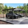 Image de Extension pour carport pergola autoportant en aluminium - 1 voiture - L505 x H239 cm - 15,15 m² - Gris anthracite - BARESA