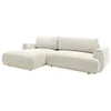 Image de Canapé dangle gauche convertible en tissu chiné beige MONELIA