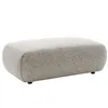 Image de Pouf en tissu chiné gris clair MONELIA