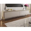 Image de Meuble TV avec 2 portes - Beige et doré - VUKIA