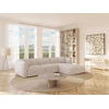 Image de Canapé d'angle droit en tissu chenille beige CAMILIO de Maison Céphy