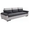 Image de Canapé 3 places convertible en tissu anthracite et gris clair GABY II