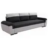 Image de Canapé 3 places convertible en tissu noir et gris clair GABY II