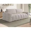 Image de Canapé 3 places convertible en tissu bouclette beige ISSORO II