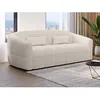 Image de Canapé 4 places convertible express en tissu bouclette beige - Couchage 160 cm - Matelas 13 cm RETUNA II