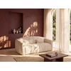 Image de Canapé 4 places convertible express en tissu bouclette beige - Couchage 160 cm - Matelas 13 cm RETUNA II