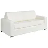 Image de Canapé 3 places convertible express cuir de buffle blanc - Couchage 140 cm - Matelas 14 cm - CALITO