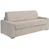 Image de Canapé 4 places convertible express en velours côtelé beige - Couchage lattes larges 160 cm - Matelas 22 cm avec mémoire de forme CALITO